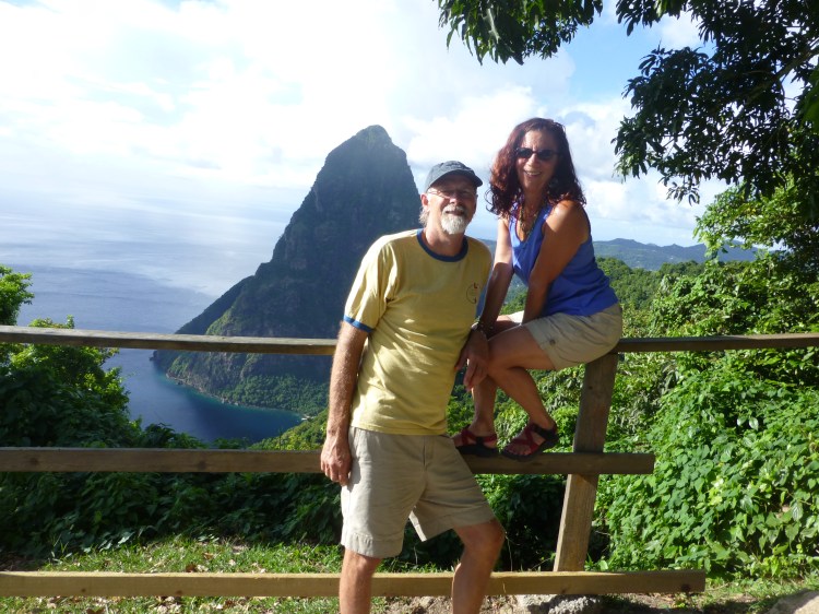Overlooking Petit Peton on St Lucia island